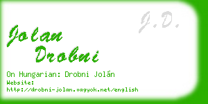 jolan drobni business card